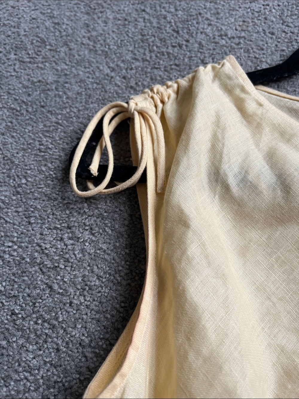 & Other Stories Pale Yellow Tie-Shoulder Maxi Dress - Picture 4 of 6